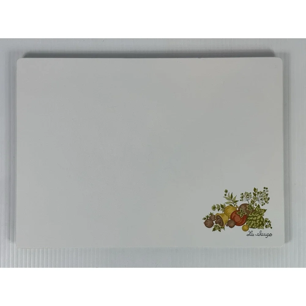 VINTAGE CORNING WARE LA SAUGE SPICE OF LIFE COUNTER SAVER CUTTING BOARD MUSHROOM